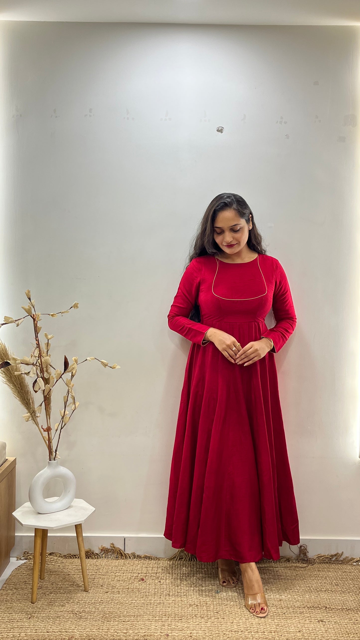 Red Anarkali