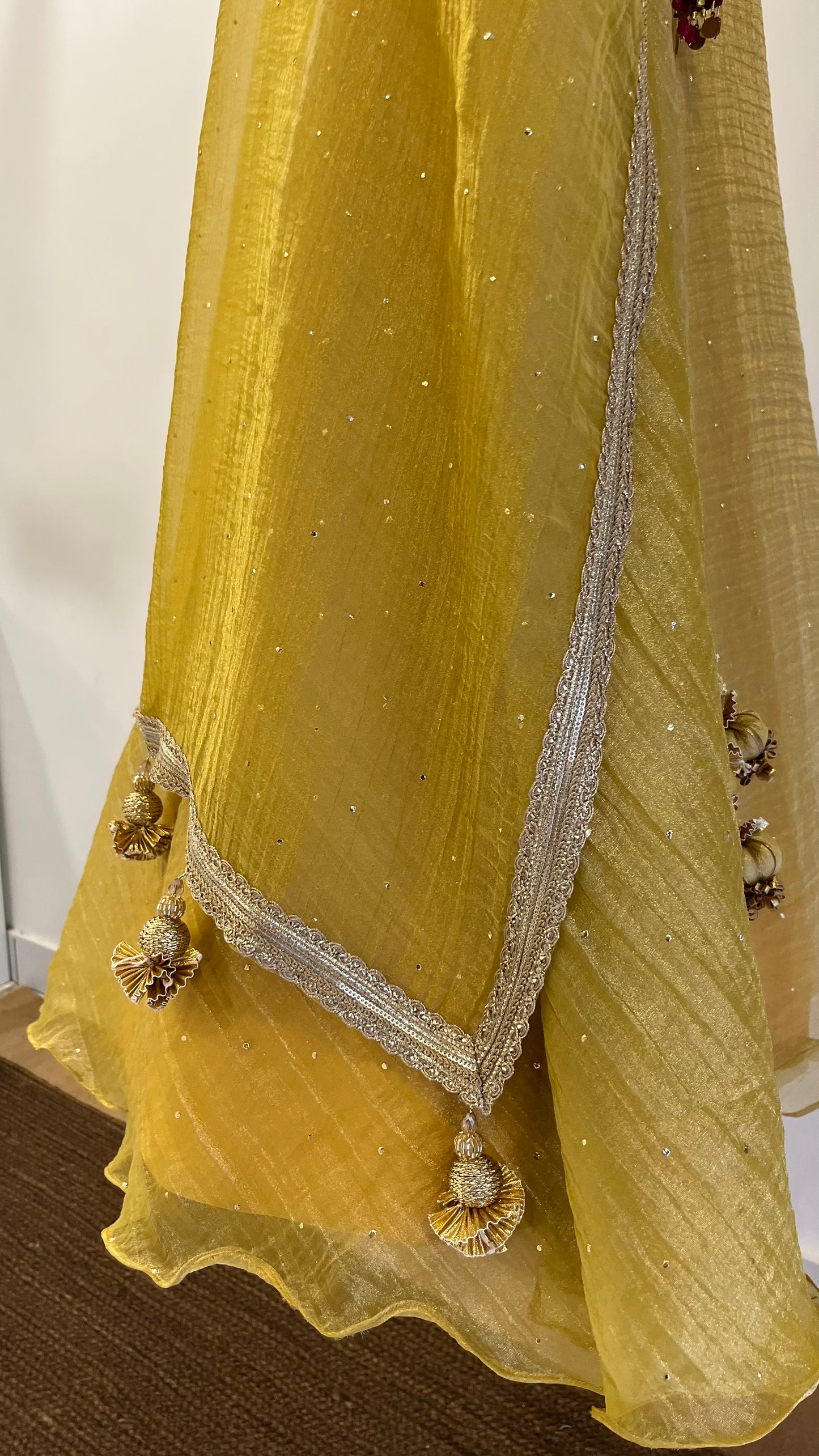 Golden Lehenga with Ghunghroo Blouse