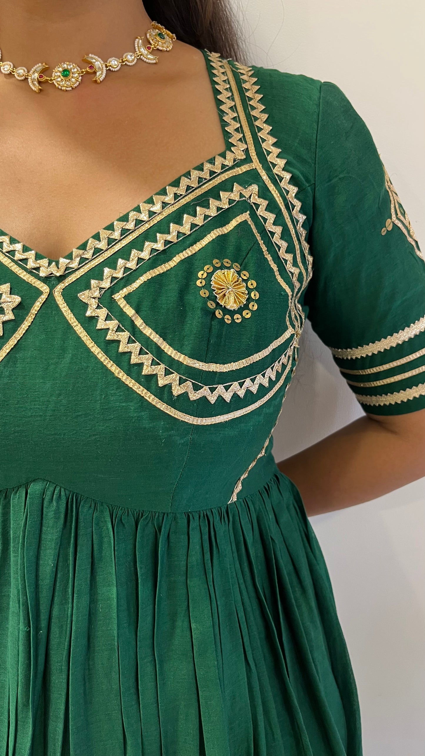 Green & Pink Aangi Anarkali
