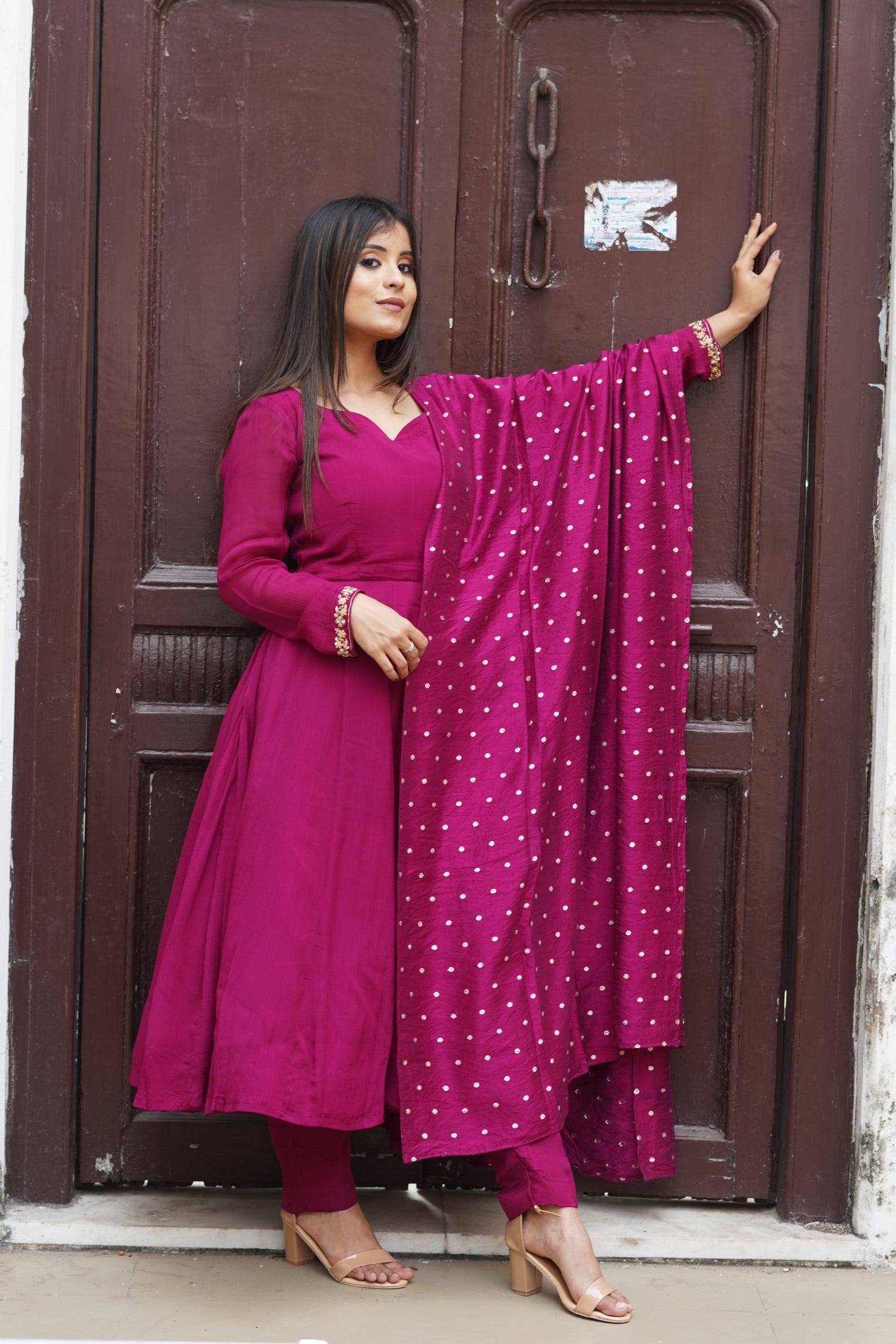 Burgundy Anarkali