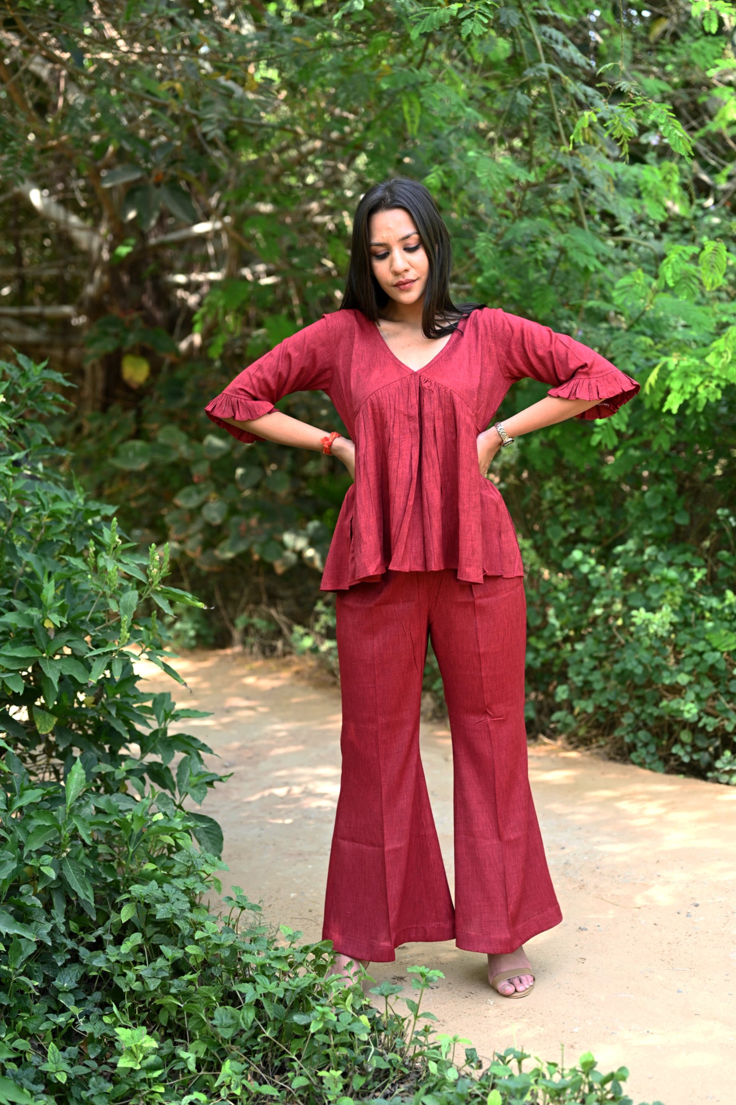 Maroon Paprika Co-Ord Set