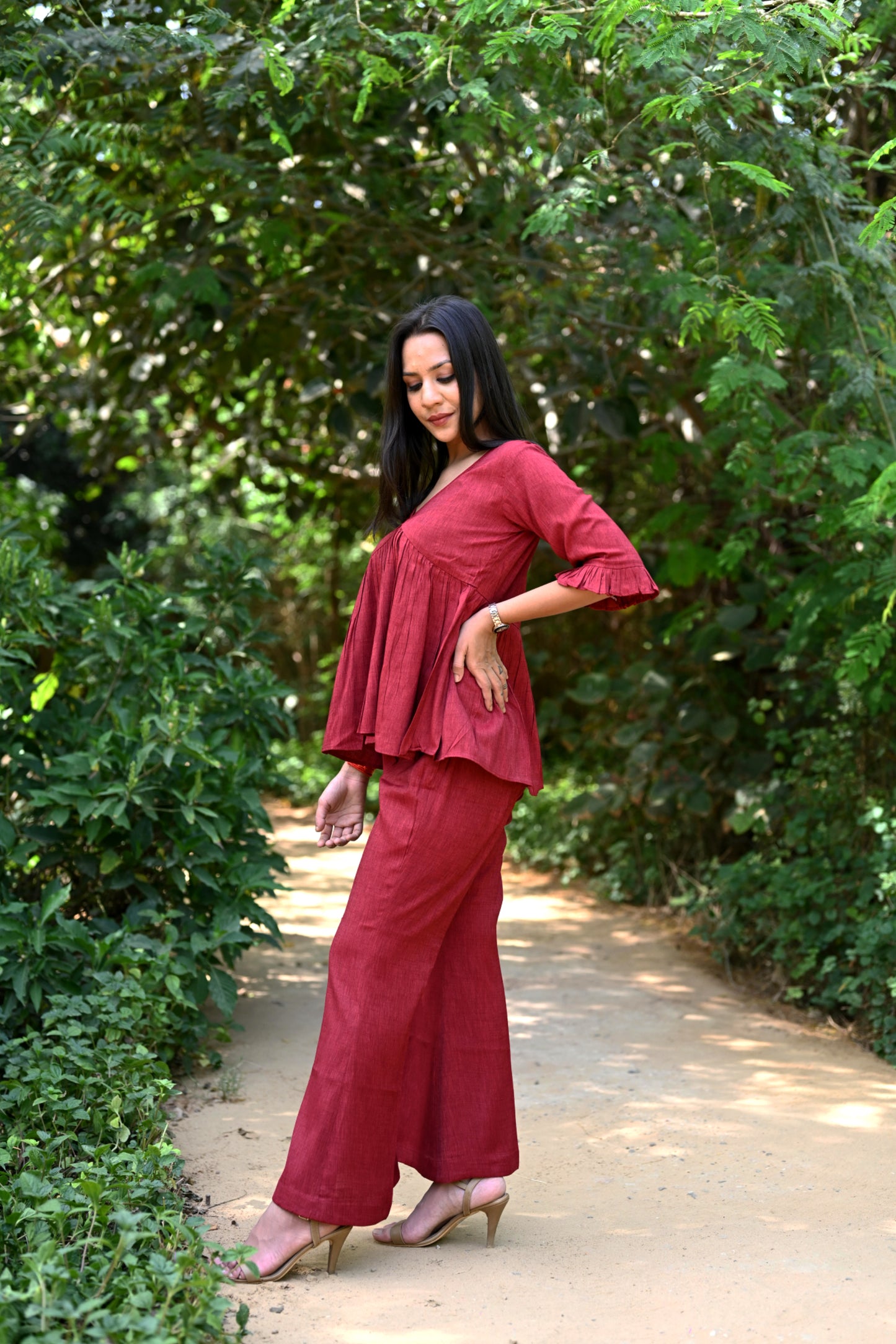 Maroon Paprika Co-Ord Set